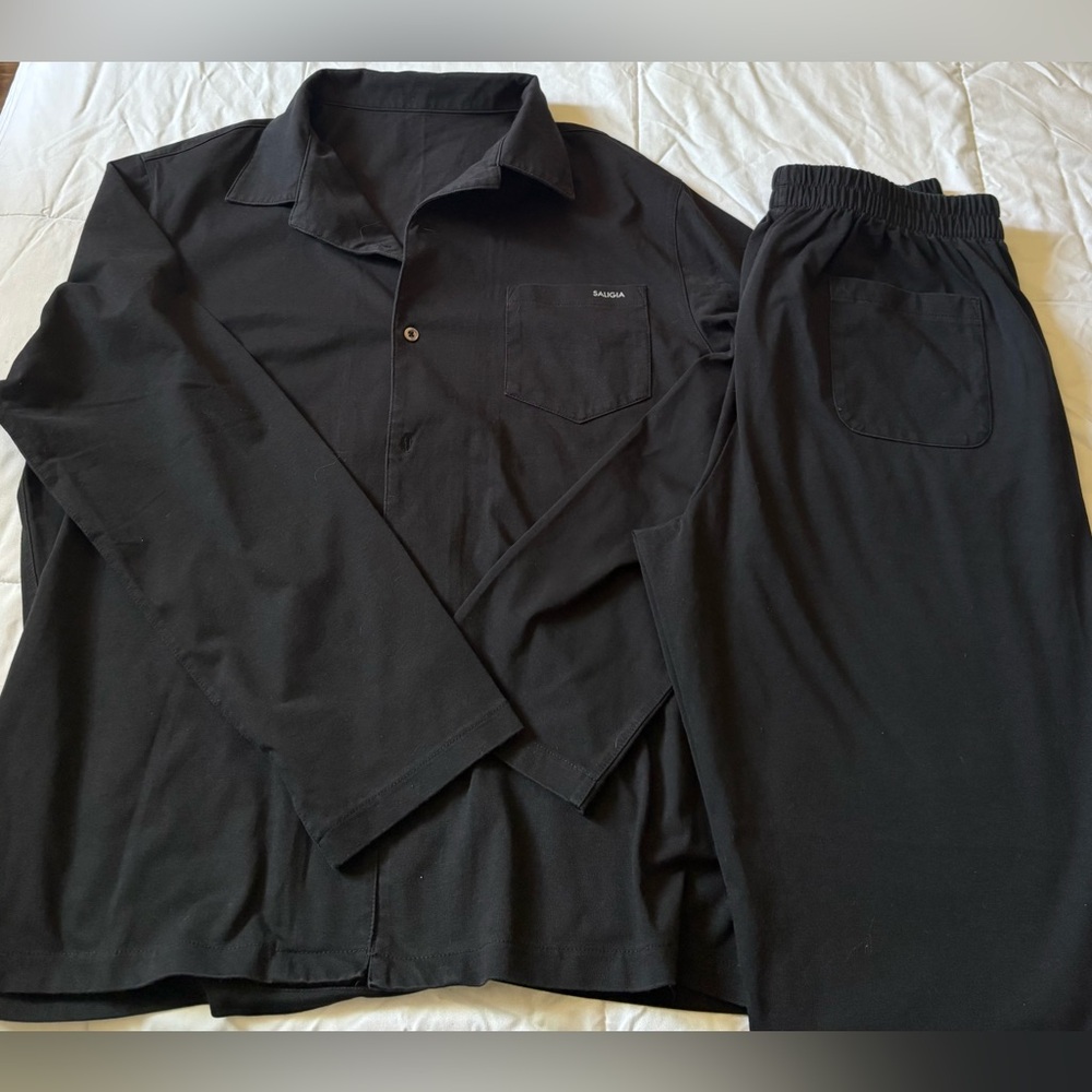 Mens Black Pajama Set